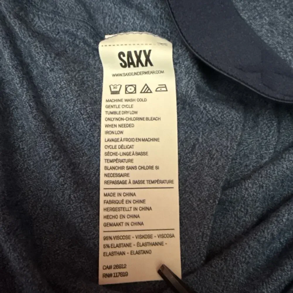 Saxx Ultra Super Soft Boxer Brief Men Small Blue Ballpark Pouch NWT